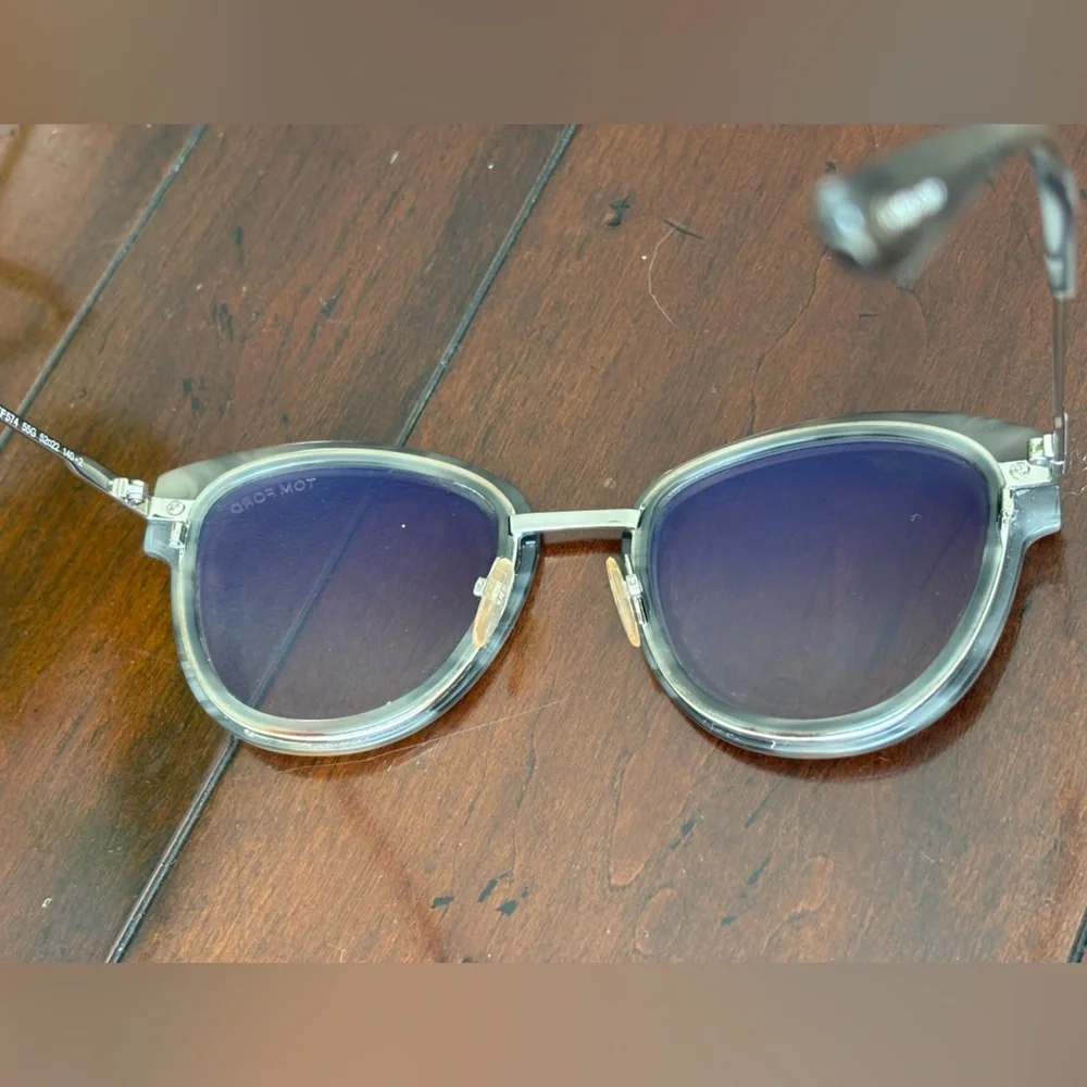Tom Ford TF574 55G 52mm MIA-02 Grey Marble-Brown Gradient Women's Sunglasses